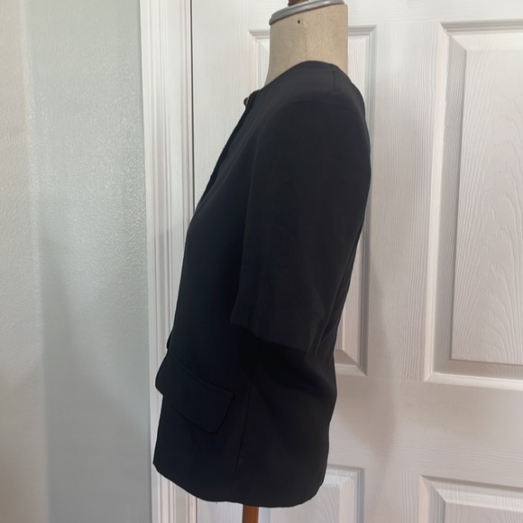 Vintage Norton McNaughton short sleeve blazer jacket top shoulder pads size 4 P - Picture 9 of 13